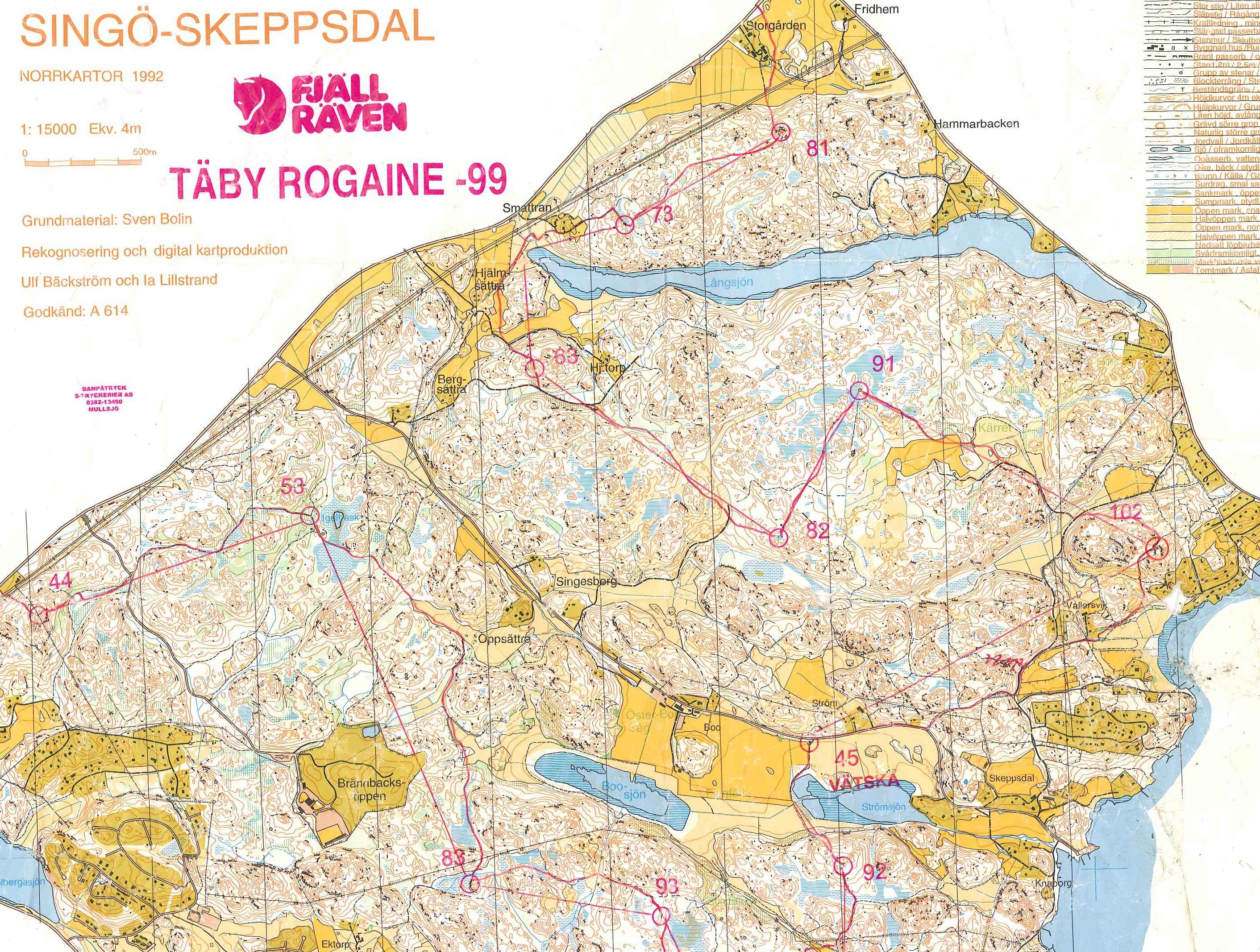 Täby Rogaine, del 3 (30.10.1999)