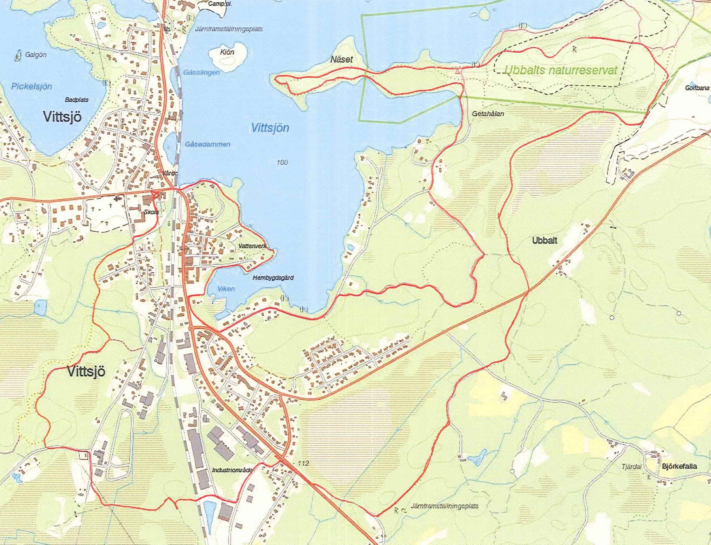 Löpning på karta (2012-03-20)