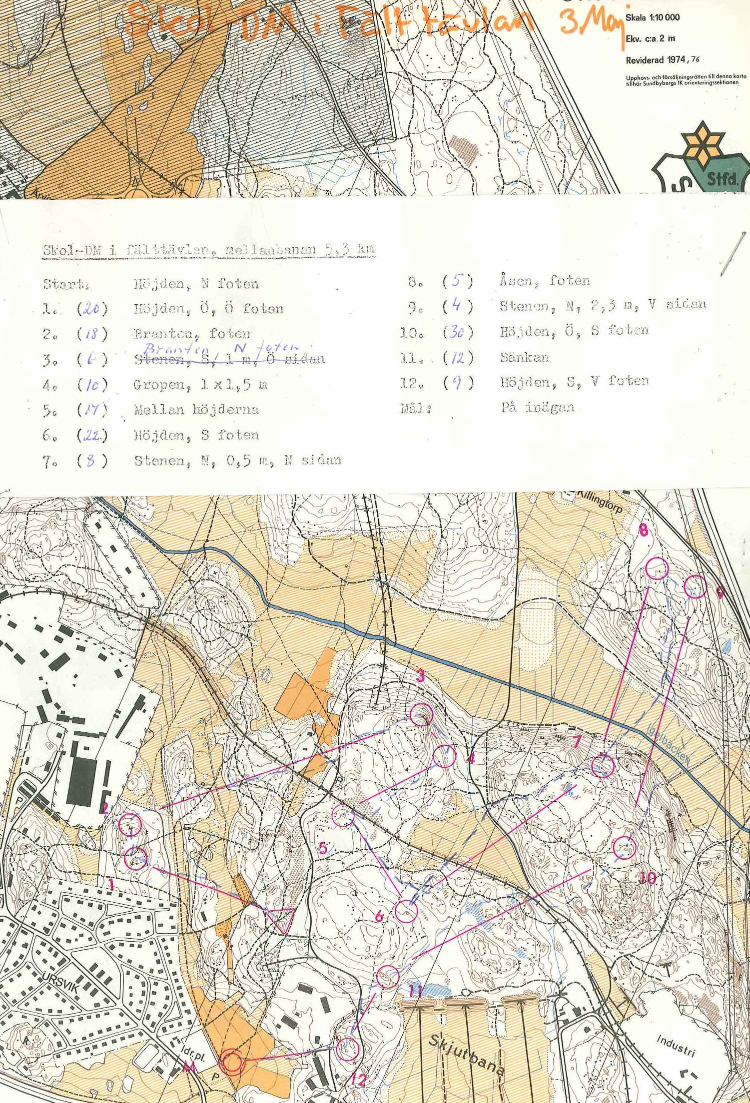 Skol-DM Orienteringsskytte (05.05.1977)