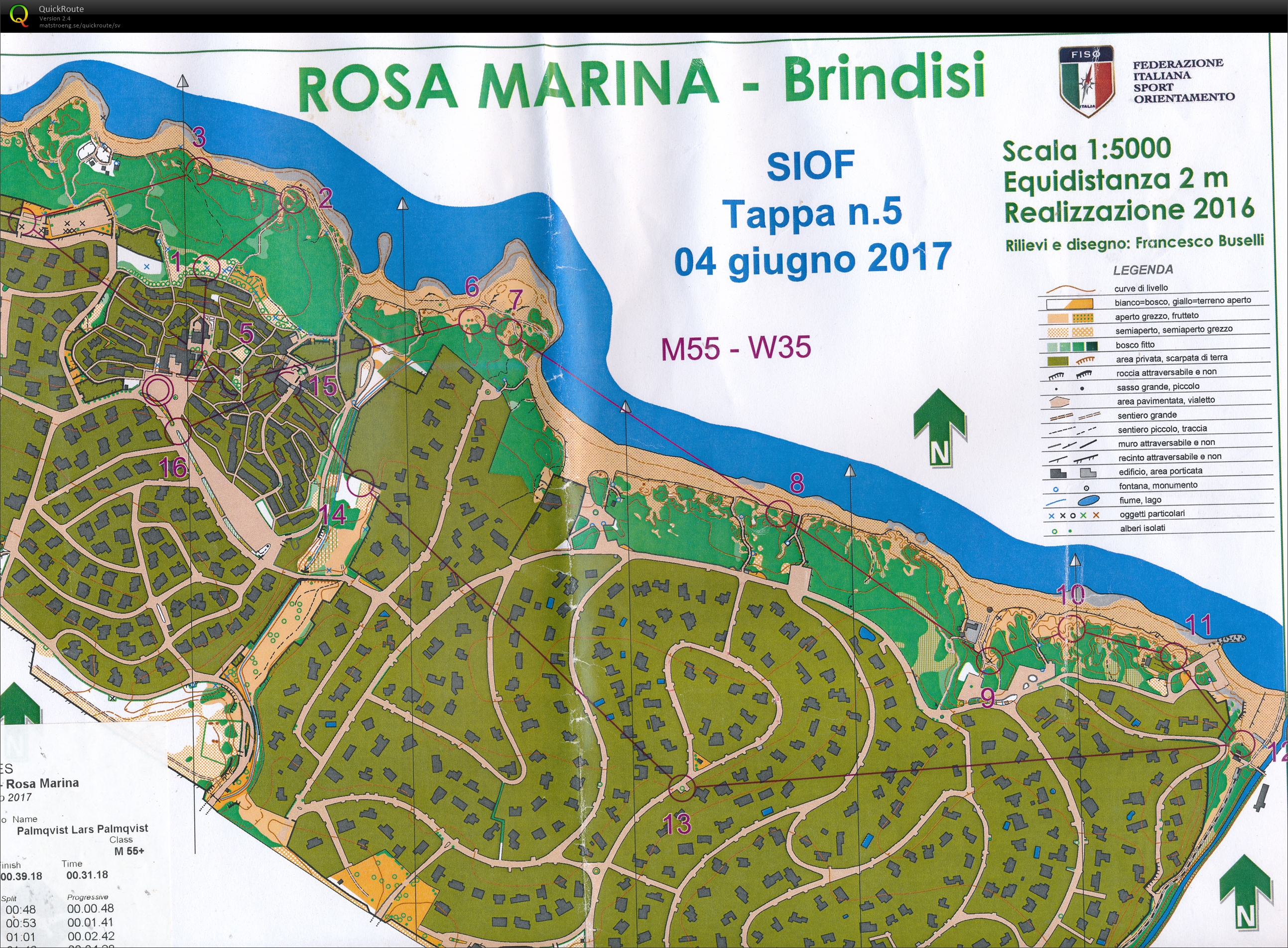 Southern Italy orienteering festival dag 6 (04.06.2017)