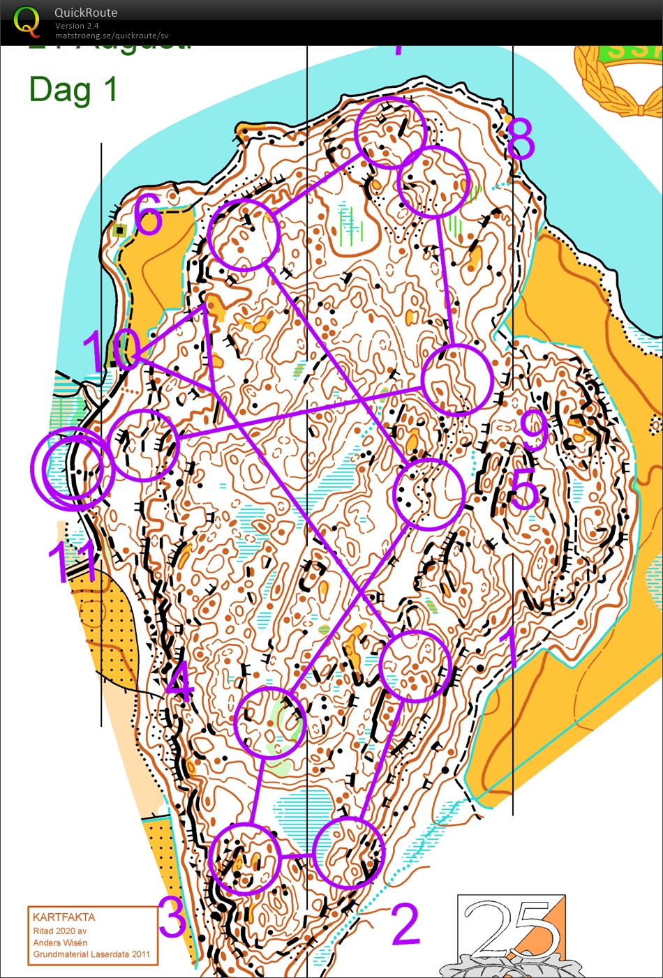 Kvarnsjötrippeln dag 1 (2020-08-21)