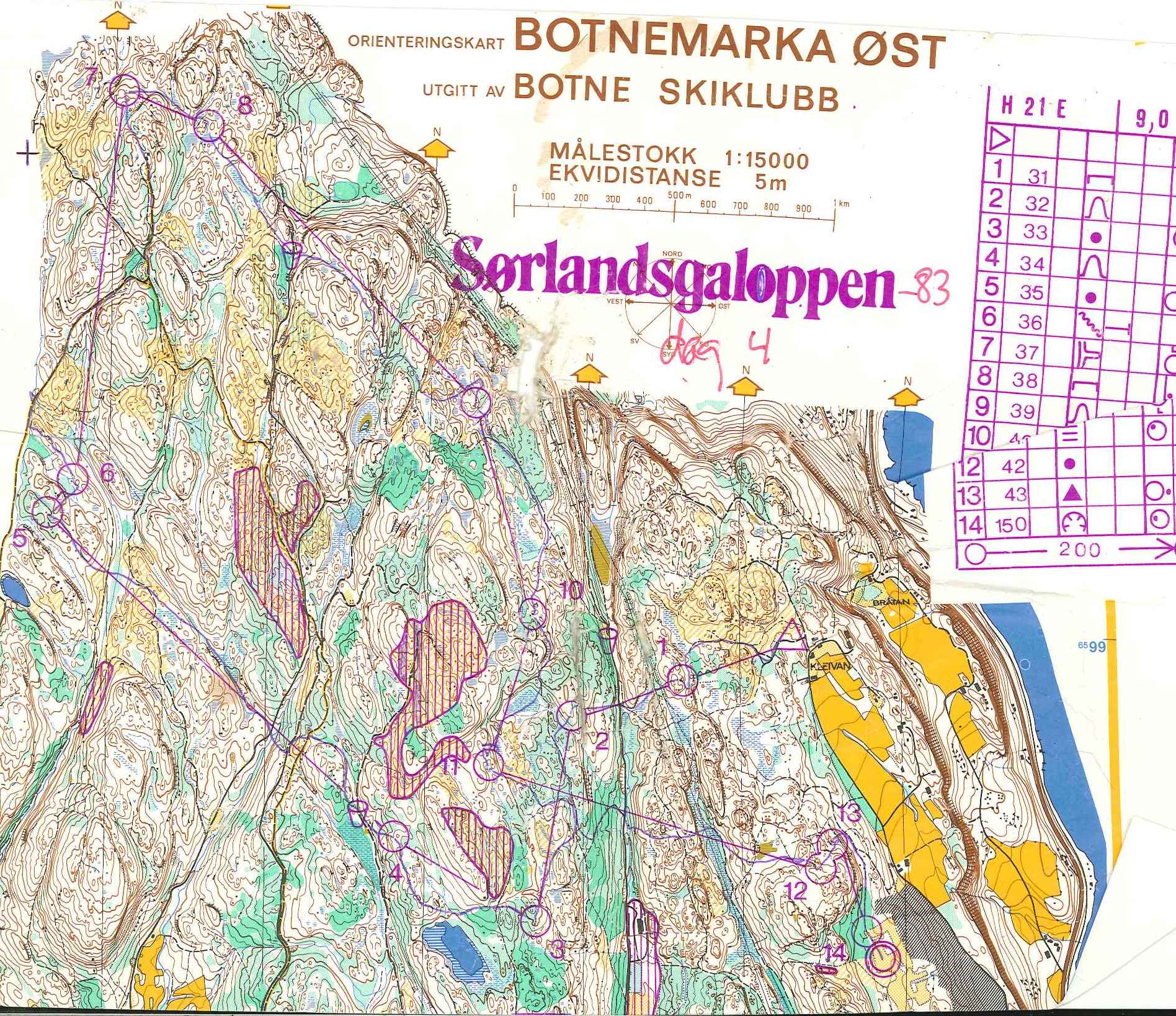 Sörlandsgaloppen dag 4 (13.07.1983)